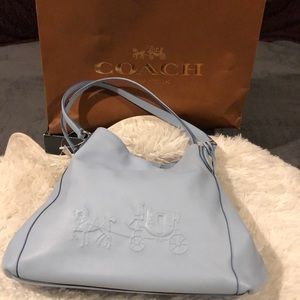 💯% authentic NWT Coach paleblue embossed carriage